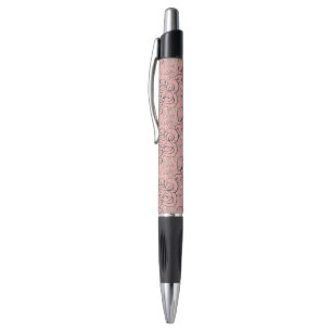 ハートおよび鳥が付いているロマンチックなパターン ボールペン