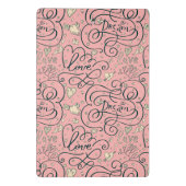 ハートおよび鳥が付いているロマンチックなパターン ミニクリップボード (裏面)