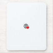 ハートおよびGlobeワークステーションマウスパッド マウスパッド (正面)
