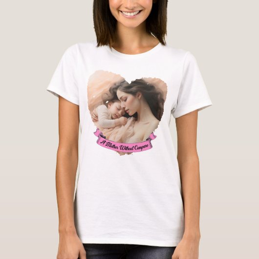 ハートお前は比較できない母親 Tシャツ (正面)