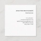 ハートお洒落とラブレターのパターン スクエア名刺 (裏面)