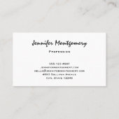 ハートお洒落とラブレターのパターン 名刺 (裏面)