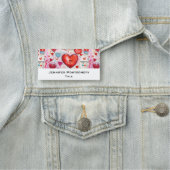 ハートお洒落とラブレターのパターン 名札 (インサイチュ)