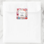 ハートお洒落とラブレターキャンドルビジネス スクエアシール (バッグ)