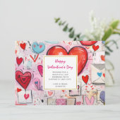 ハートお洒落とラブレターバレンタインデー シーズンカード (スタンド正面)