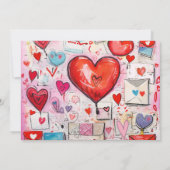 ハートお洒落とラブレターバレンタインデー シーズンカード (裏面)