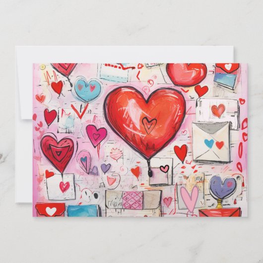 ハートお洒落とラブレターバレンタインデー シーズンカード (裏面)