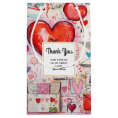 ハートお洒落とラブレターパーティーありがとう スモールペーパーバッグ (裏面)