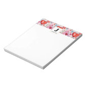 ハートお洒落とラブレター模様モノグラム ノートパッド (回転)