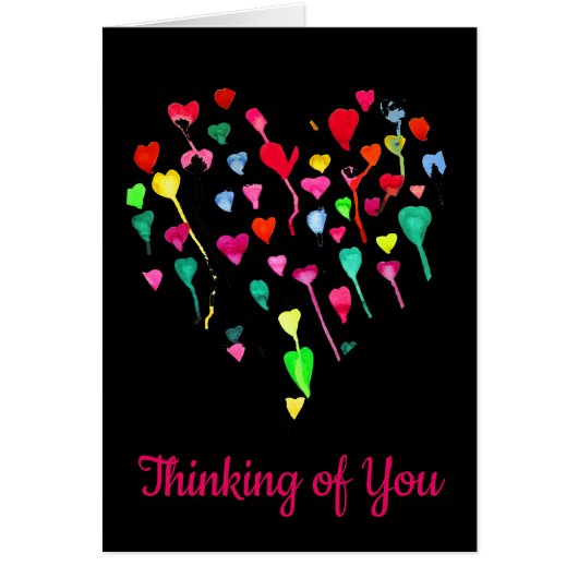 ハートお洒落カラフルレインボーハートアート (正面)