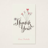 ハートお洒落サンキュースクリプトDIYギフトラベル (正面)