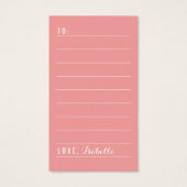 ハートお洒落サンキュースクリプトDIYギフトラベル (裏面)