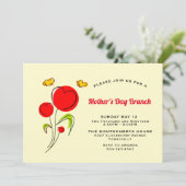 ハートお洒落フラワーマザーズデイブランチ 招待状 (スタンド正面)