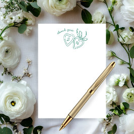 ハートお洒落ロックドードルスケッチモダンカスタム サンキューカード