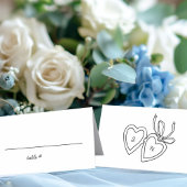 ハートお洒落ロックドードルスケッチモダンカスタム プレイスカード