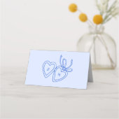 ハートお洒落ロックドードルスケッチモダンカスタム プレイスカード (裏面)