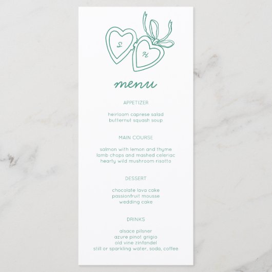 ハートお洒落ロックドードルスケッチモダンカスタム メニュー (正面)