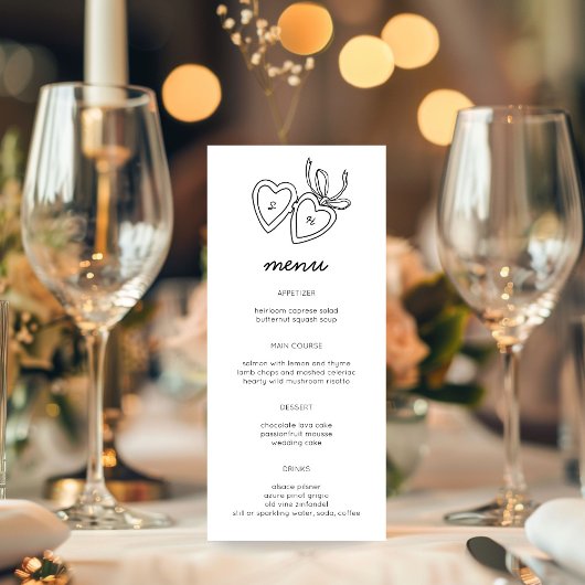 ハートお洒落ロックドードルスケッチモダンカスタム メニュー