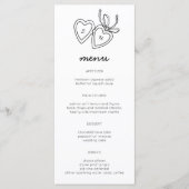 ハートお洒落ロックドードルスケッチモダンカスタム メニュー (正面)