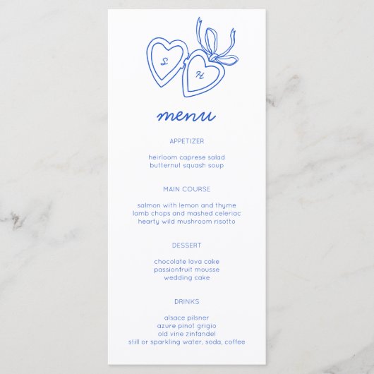 ハートお洒落ロックドードルスケッチモダンカスタム メニュー (正面)