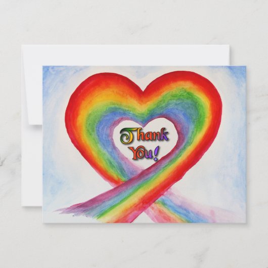 ハートお洒落感謝グリーティングカード 招待状 (正面)