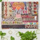 ハートお洒落紙アートキッチンタオル キッチンタオル (折り畳み)