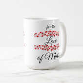 ハートお洒落音楽「音楽の愛のために」 コーヒーマグカップ (正面右)