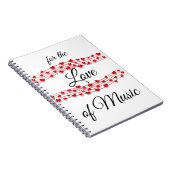 ハートお洒落音楽「音楽の愛のために」 ノートブック (右側)