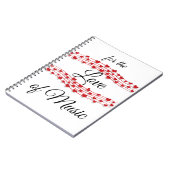 ハートお洒落音楽「音楽の愛のために」 ノートブック (左側)