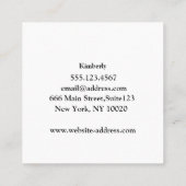 ハートかぎ棒四角名刺の子猫 スクエア名刺 (裏面)