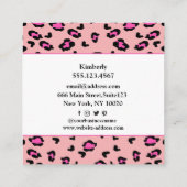 ハートかぎ棒四角名刺の子猫 スクエア名刺 (裏面)