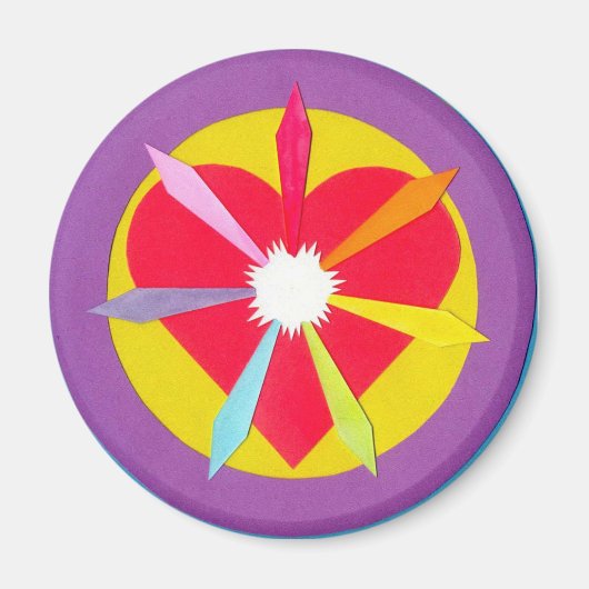 ハートからの光線 マグネット (正面)