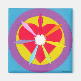 ハートからの光線 マグネット