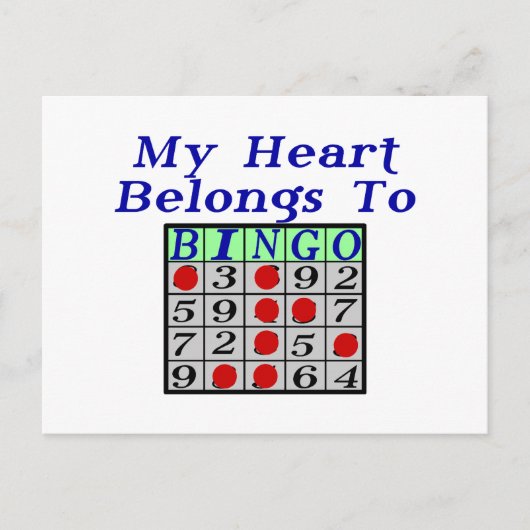 ハートからビンゴ ポストカード (正面)