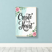 [ハートから作成]オプション3 キャンバスプリント (インサイチュ (ウッドフロア))