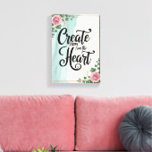 [ハートから作成]オプション3 キャンバスプリント (インサイチュ (リビング))