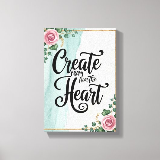 [ハートから作成]オプション3 キャンバスプリント (正面)