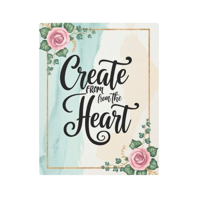 [ハートから作成]オプション3 メタルプリント (正面)