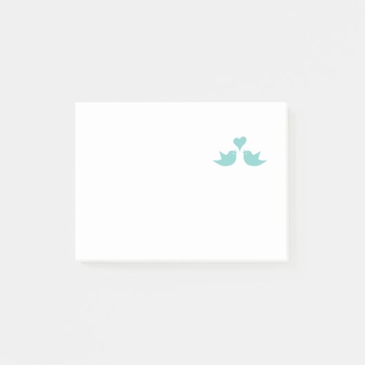 ハートから歌っている愛鳥 ポストイット (正面)