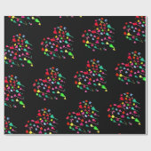 ハートかわいいカラフルお洒落ハートアート ラッピングペーパー (フラット)