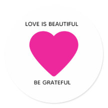 ハートかわいいラブステッカー