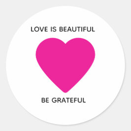 ハートかわいいラブステッカー ラウンドシール