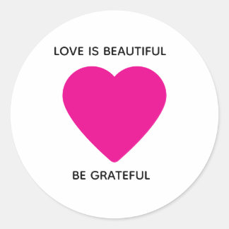 ハートかわいいラブステッカー ラウンドシール