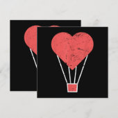 ハートかわいい熱気球 セーブザデート (正面/裏面)