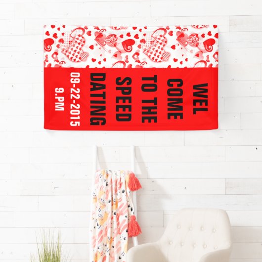 ハートかわいらしタトゥーのパターン愛+あなたのアイディア 横断幕 (インサイチュ)