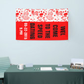 ハートかわいらしタトゥーのパターン愛+あなたのアイディア 横断幕 (トレードショー)