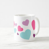 ハートかわいらしデザインハート コーヒーマグカップ (正面右)