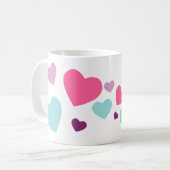 ハートかわいらしデザインハート コーヒーマグカップ (正面左)