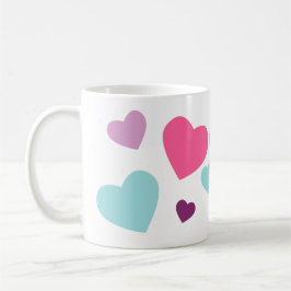 ハートかわいらしデザインハート コーヒーマグカップ
