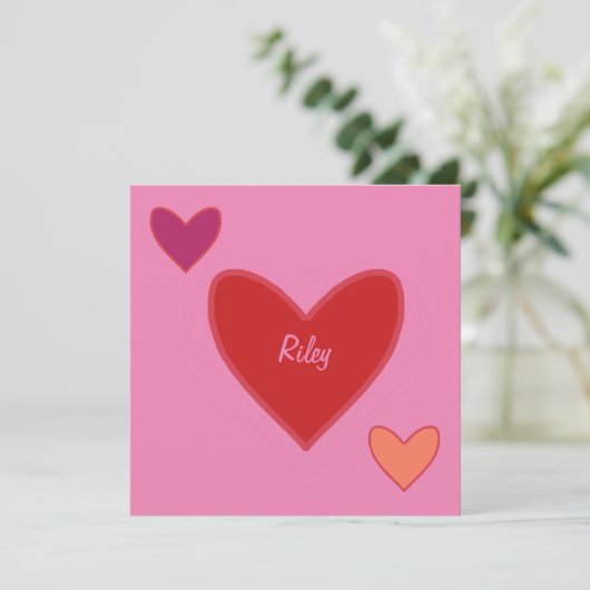 ハートかわいらしバレンタインデーのカード シーズンカード (スタンド正面)